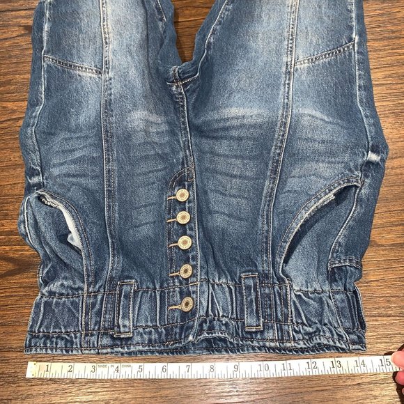 Kancan Sz 5/26 High Rise Button Fly Elastic Paperbag Waist Skinny Jeans - Picture 7 of 12